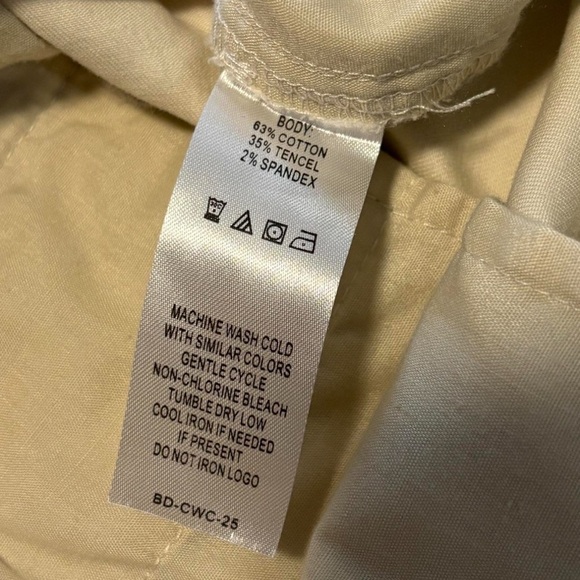 B. Draddy Mens 38 Stretch Chino Shorts Beige Flat Front Casual Golf Lightweight - Picture 5 of 5